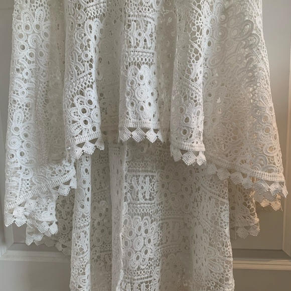 NWT Mesina white lace dress women’s Size Large/ 8 - Picture 8 of 10